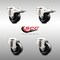 Service Caster 3 Inch 316SS Soft Rubber Wheel Swivel Bolt Hole Caster Set with 2 Lock Brake SCC-SS316BHTTL20S314-SRS-2-S-2 - alternate 6